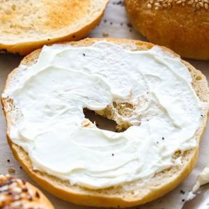 Bagel with spread