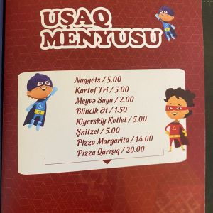 Uşaq Menyusu
